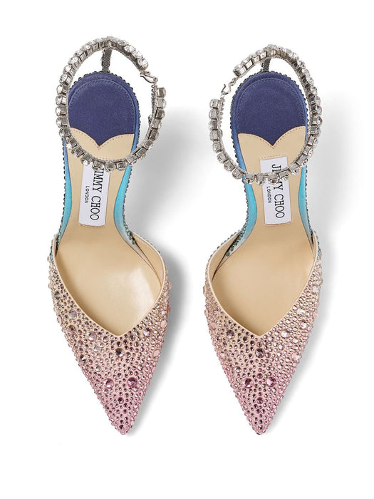 JIMMY CHOO SAEDA 100 ZPJSUNRISE MIX/CRYSTAL