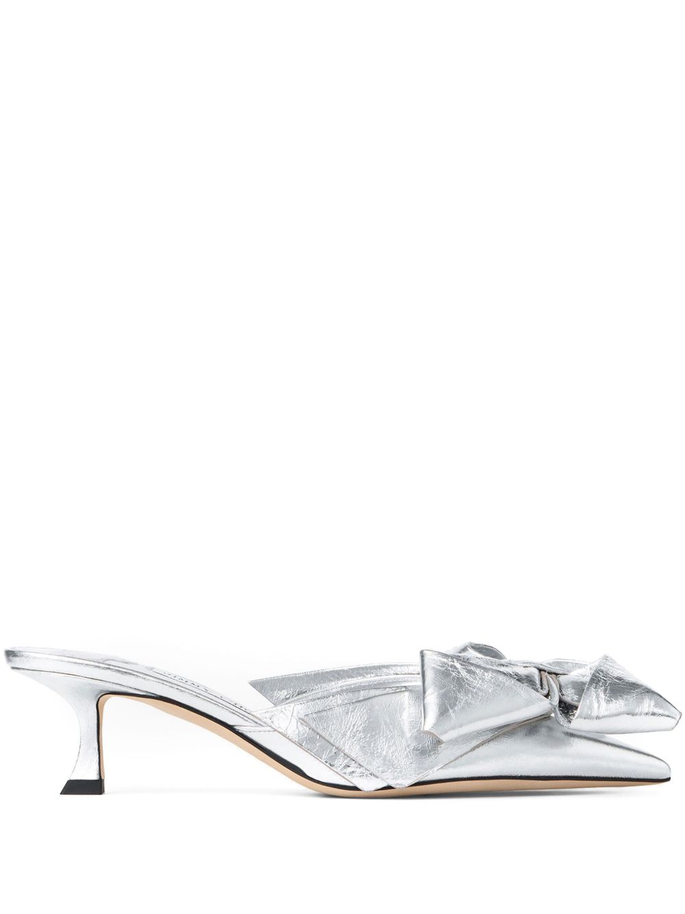 JIMMY CHOO STAZ MULE 50 GWGSILVER/SILVER