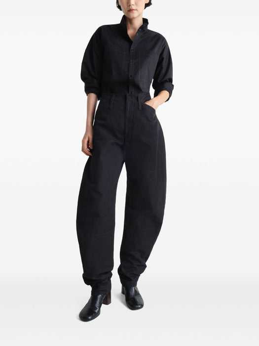 tapered pants<BR/><BR/> PA1184 LF1350BK999 LEMAIRE 