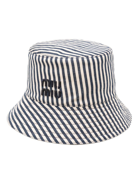 striped bucket hat 5RM030 2CQQF0Z12 MIU MIU 