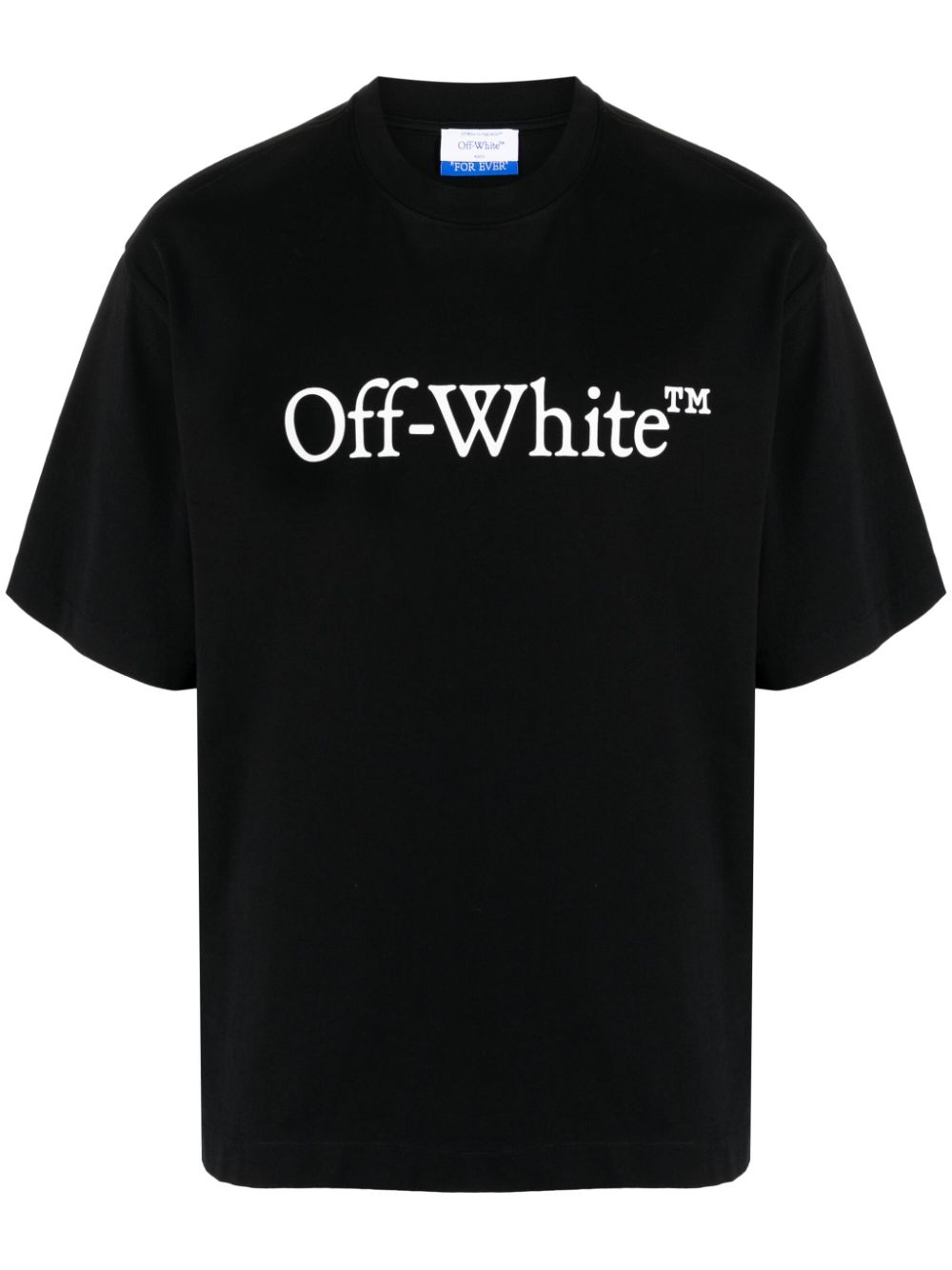 Big Bookish Skate cotton T-shirt OMAA120C99JER0081001 BLACK WHITE OFF-WHITE 