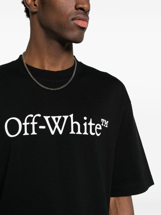 Big Bookish Skate cotton T-shirt OMAA120C99JER0081001 BLACK WHITE OFF-WHITE 