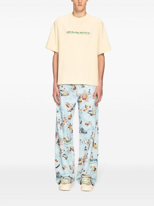 Cash Arrow T-shirt OMAA120S25JER00E0B58 WHITE ASPARAGUS OFF-WHITE 