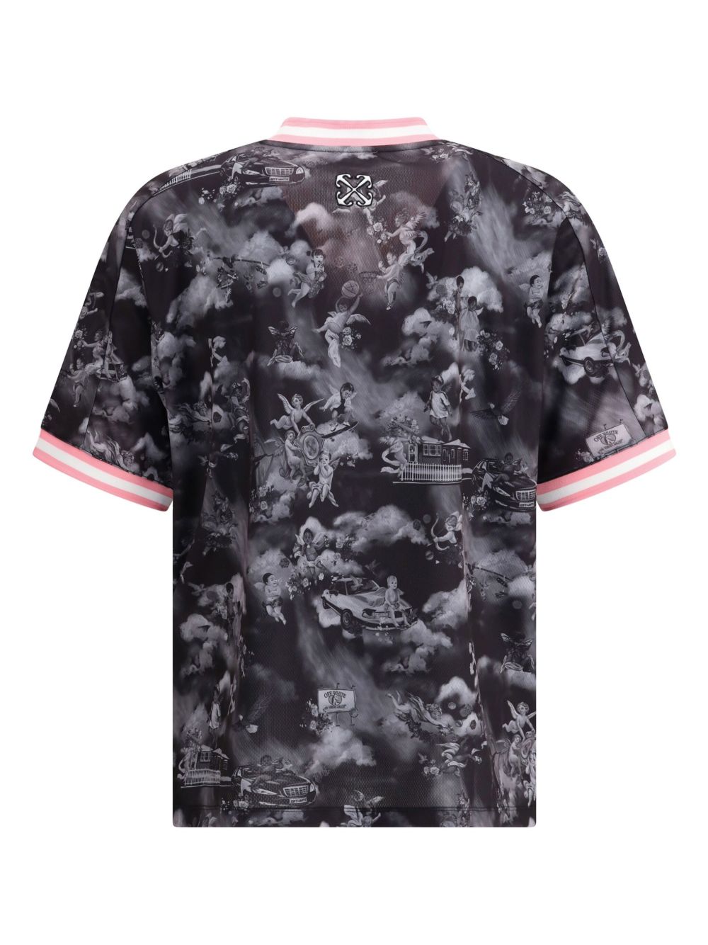 logo-print T-shirt OMAD00AS25JER0030201 BLACK&WHITE ANGELS OFF-WHITE 