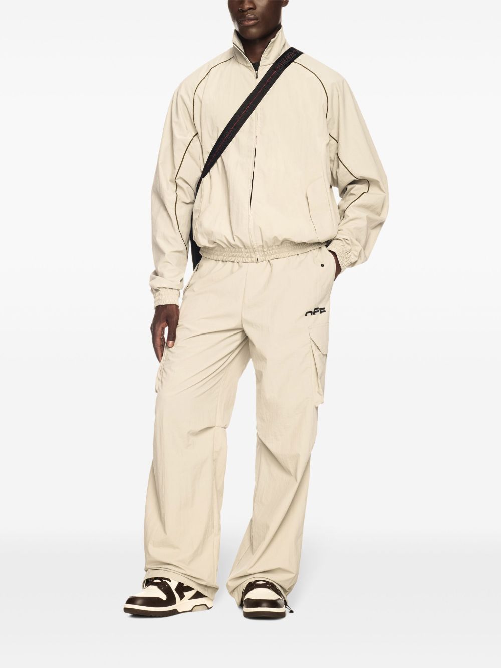 Shared track pants OMCJ037S25FAB0010500 LIGHT GREY OFF-WHITE 