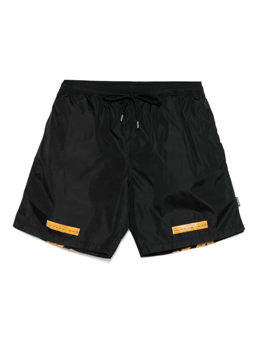 tape-detail swims shorts OMFD013S25FAB0031015 BLACK - SUPER LEM OFF-WHITE 