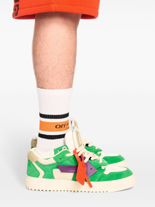 Floating Arrow sneakers OMIA244S25LEA002373A PURPLE - LAW GREEN OFF-WHITE 
