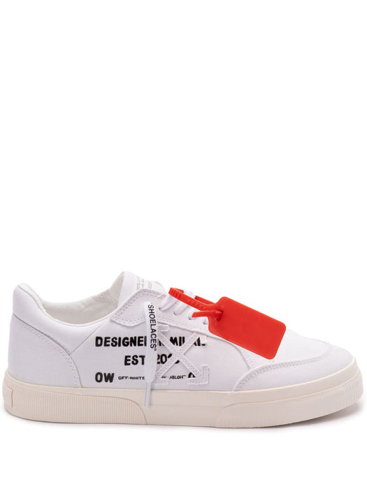 logo-print sneakers OMIA293S25FAB0020145 WHITE - BLU OFF-WHITE 