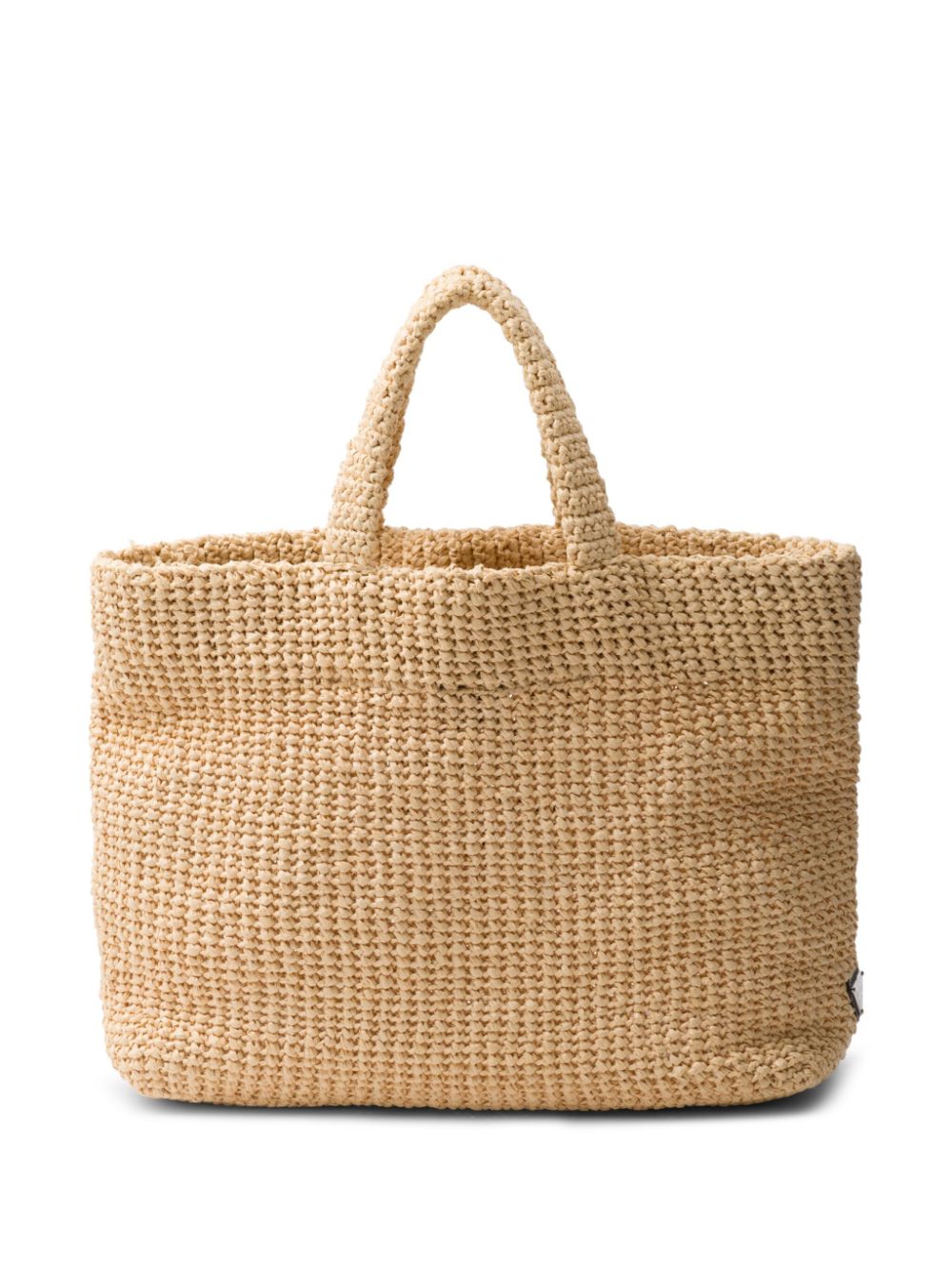 logo-embroidered crochet tote bag 1BG392 V OOL 2C2TF0018 PRADA 