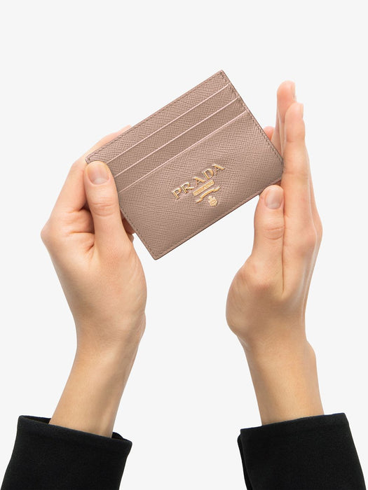 compact front logo cardholder 1MC025 QWAF0236 PRADA 