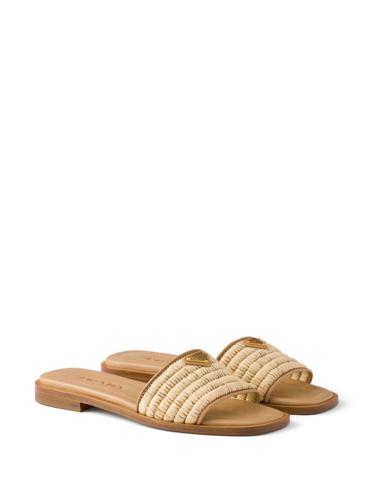 crochet-detail leather sandals 1XX758 F 010 2ACSF0018 PRADA 