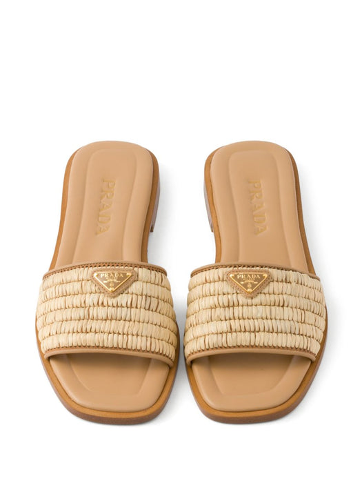 crochet-detail leather sandals 1XX758 F 010 2ACSF0018 PRADA 
