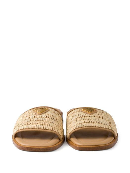 crochet-detail leather sandals 1XX758 F 010 2ACSF0018 PRADA 