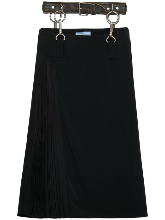 belted pleated midi skirt P158WK S OOO 15VRF0002 PRADA 