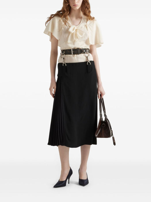 belted pleated midi skirt P158WK S OOO 15VRF0002 PRADA 