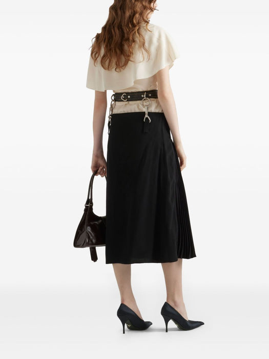 belted pleated midi skirt P158WK S OOO 15VRF0002 PRADA 