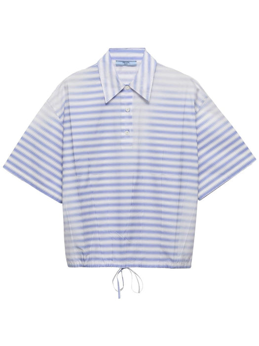striped poplin polo shirt P965M S OOO 16QEF0237 PRADA 