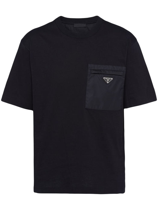 Re-Nylon panelled T-shirt<BR/><BR/> UJN661 S 221 11CKF0002 PRADA 
