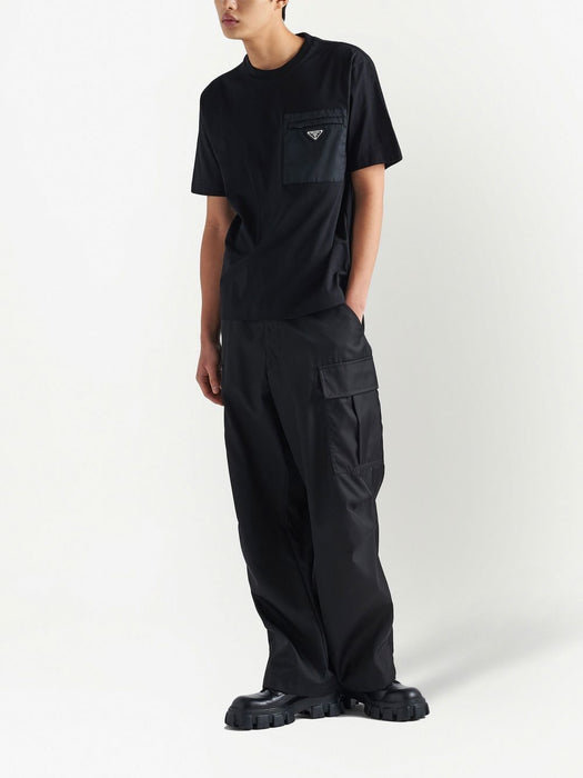 Re-Nylon panelled T-shirt<BR/><BR/> UJN661 S 221 11CKF0002 PRADA 