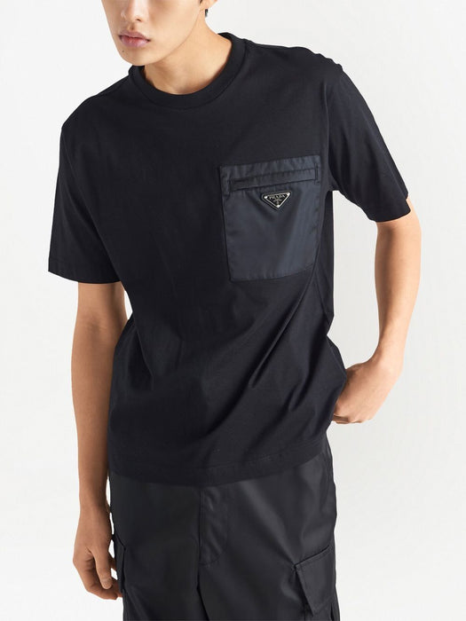 Re-Nylon panelled T-shirt<BR/><BR/> UJN661 S 221 11CKF0002 PRADA 