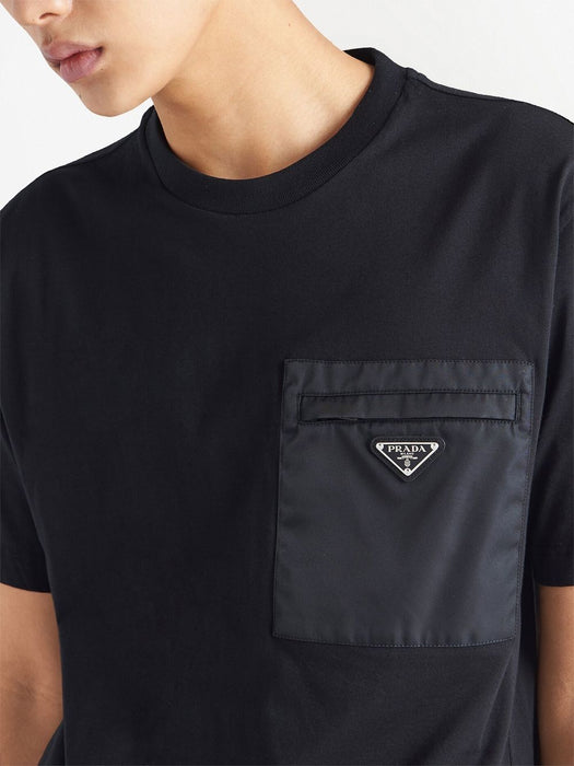 Re-Nylon panelled T-shirt<BR/><BR/> UJN661 S 221 11CKF0002 PRADA 