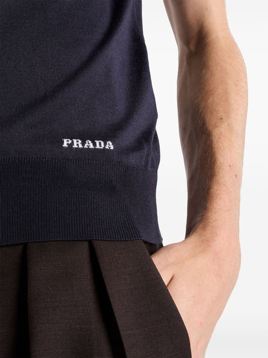silk polo shirt UMB925 S OOO 16AIF0008 PRADA 