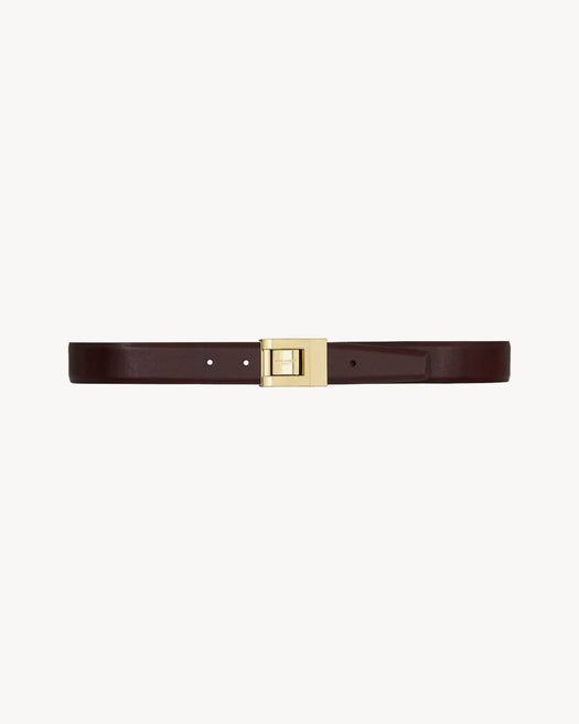 la 76 belt in smooth leather<BR/><BR/> 658517 AADVP6195 SAINT LAURENT 