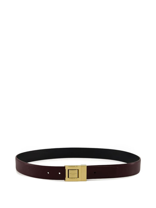 la 76 belt in smooth leather<BR/><BR/> 658517 AADVP6195 SAINT LAURENT 