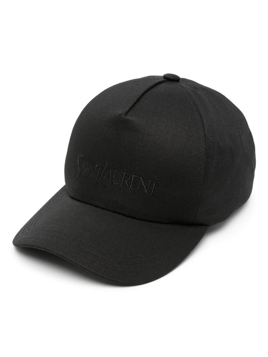 logo-embroidered gabardine-weave cap 778063 3YP191000 SAINT LAURENT 