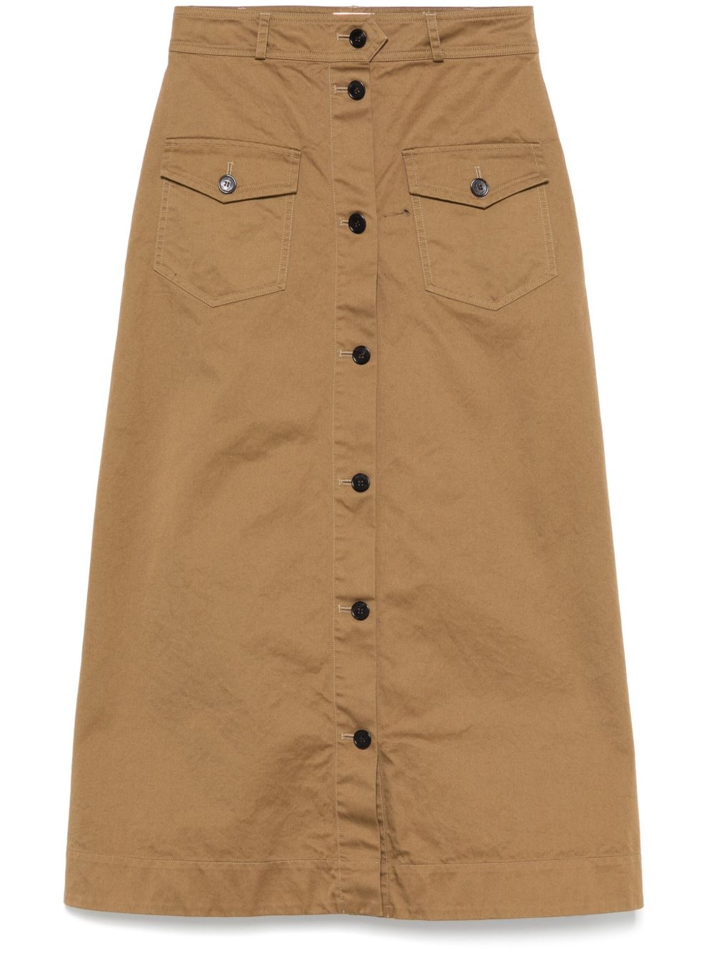cotton midi skirt<BR/><BR/><BR/><BR/><BR/><BR/> 817344 Y04VY2100 SAINT LAURENT 