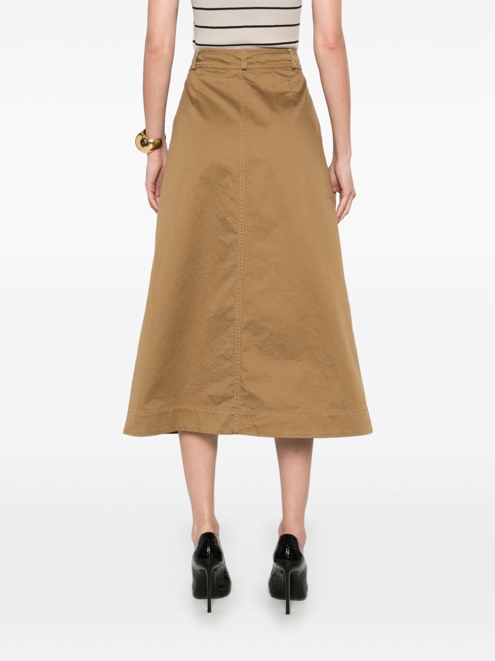 cotton midi skirt<BR/><BR/><BR/><BR/><BR/><BR/> 817344 Y04VY2100 SAINT LAURENT 