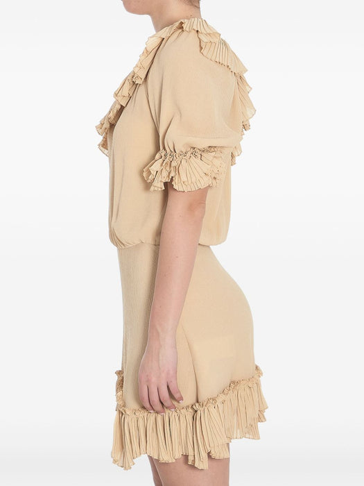 one-shoulder ruffled dress 819589 Y3K459520 SAINT LAURENT 
