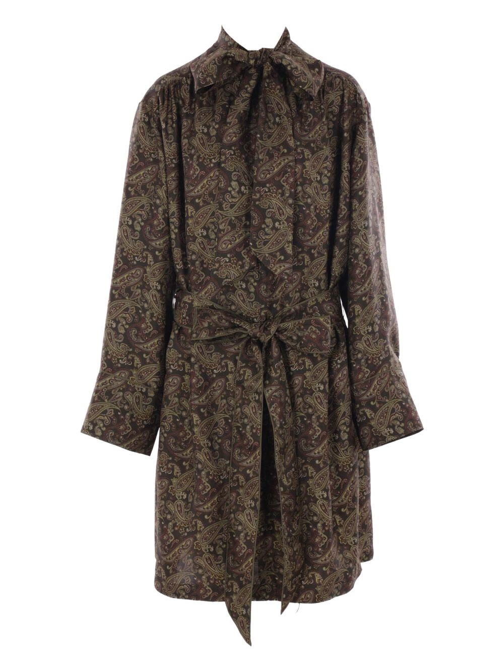 paisley-print silk dress 830263 Y6K901355 SAINT LAURENT 