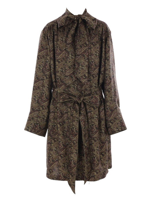paisley-print silk dress 830263 Y6K901355 SAINT LAURENT 
