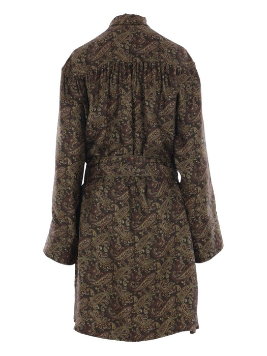 paisley-print silk dress 830263 Y6K901355 SAINT LAURENT 