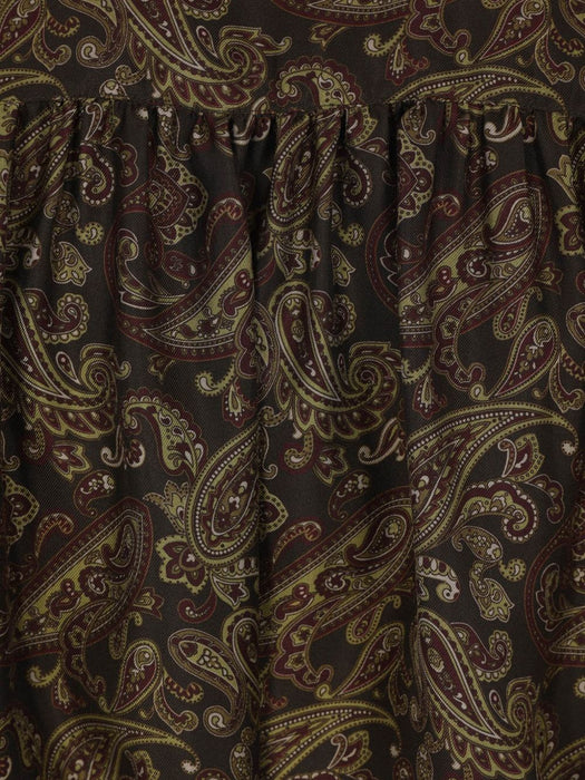 paisley-print silk dress 830263 Y6K901355 SAINT LAURENT 