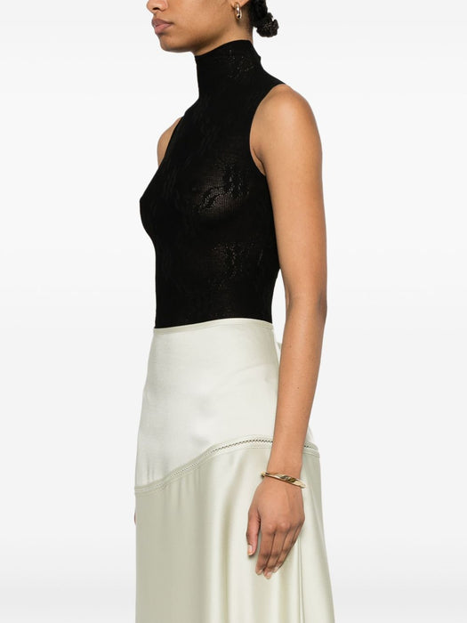 sleeveless high neck bodysuit 1225KTP006395A BLACK 1 VICTORIA BECKHAM 