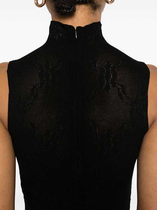 sleeveless high neck bodysuit 1225KTP006395A BLACK 1 VICTORIA BECKHAM 