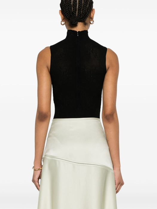 sleeveless high neck bodysuit 1225KTP006395A BLACK 1 VICTORIA BECKHAM 