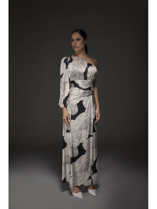 One Shoulder Long Dress S25A125SD022 BLACK ANONYME 