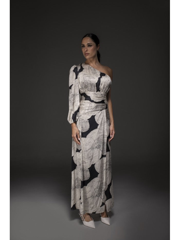 One Shoulder Long Dress S25A125SD022 BLACK ANONYME 