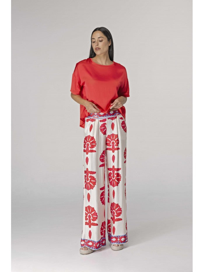 Wide Leg Trousers S25A175SP041 RED ANONYME 