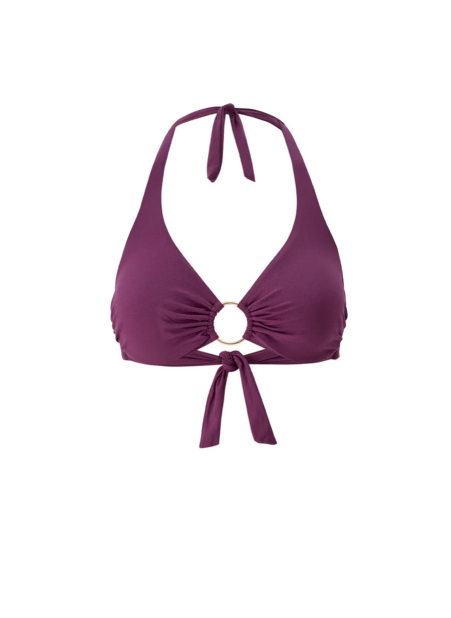 Brussels Bordeaux Bikini Top BRUSSELS TOP CR BRD MELISSA ODABASH 
