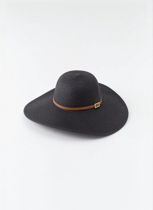 Jemima Black Hat JEMIMA CR BLK/TAN MELISSA ODABASH 