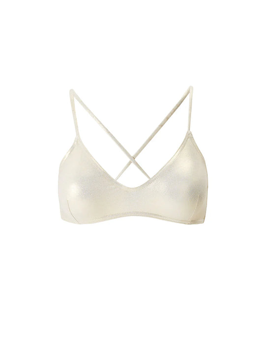 Singapore Gold Bikini Top SINGAPORE TOP CR GOL MELISSA ODABASH 
