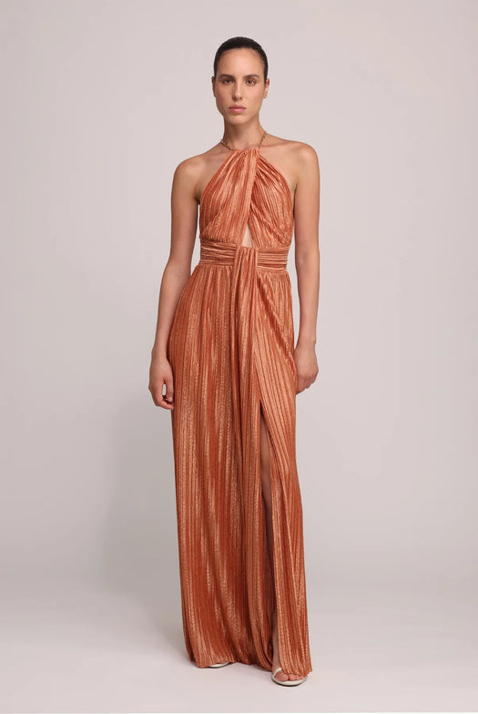 SOPHIA DRESS S25D20651 CARAMEL SABINA MUSAYEV 