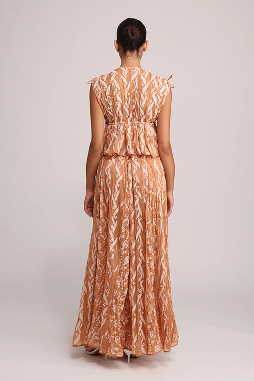 MALO SKIRT S25S40256 TERRACOTTA SABINA MUSAYEV 