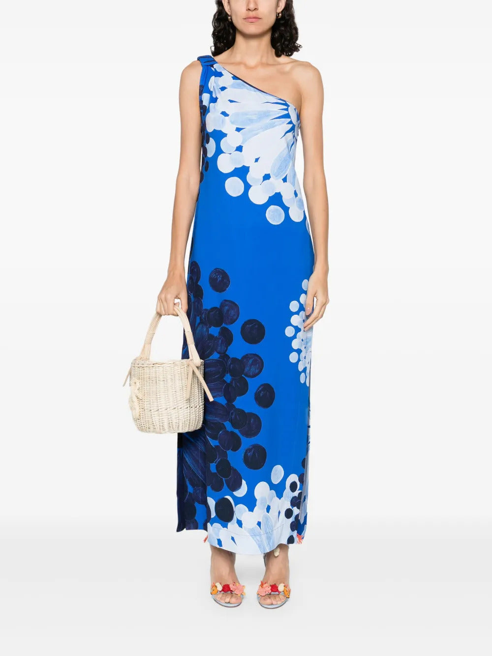 abstract-pattern midi dress<BR/> DRS-0000236 19 THEMIS Z 