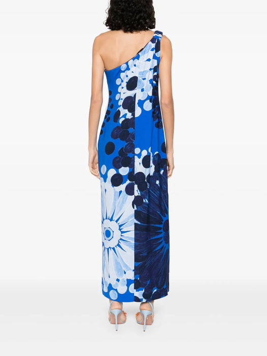 abstract-pattern midi dress<BR/> DRS-0000236 19 THEMIS Z 