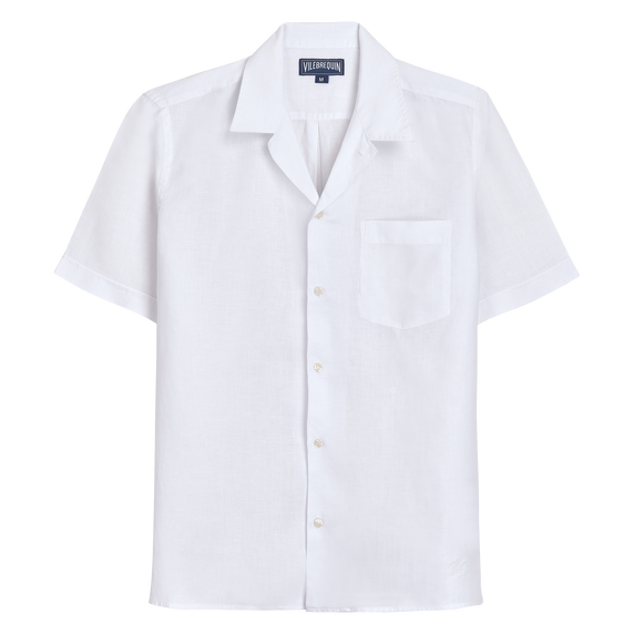 Bowling Linen Shirt 25160066 010V VILEBREQUIN 
